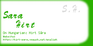 sara hirt business card